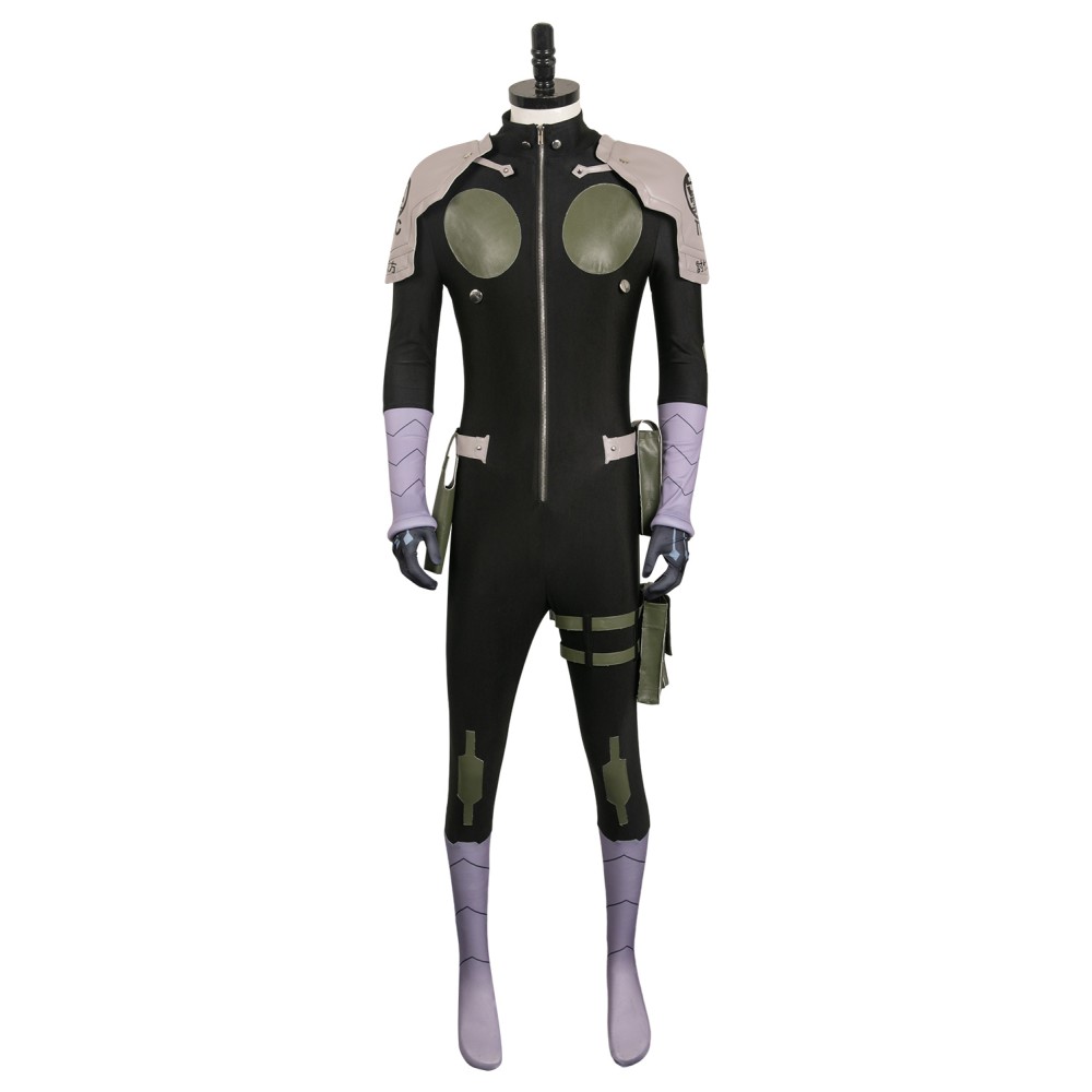 Kafka Hibino Black Uniform Jumpsuit Suit Cosplay Costume Halloween Carnival Outfit