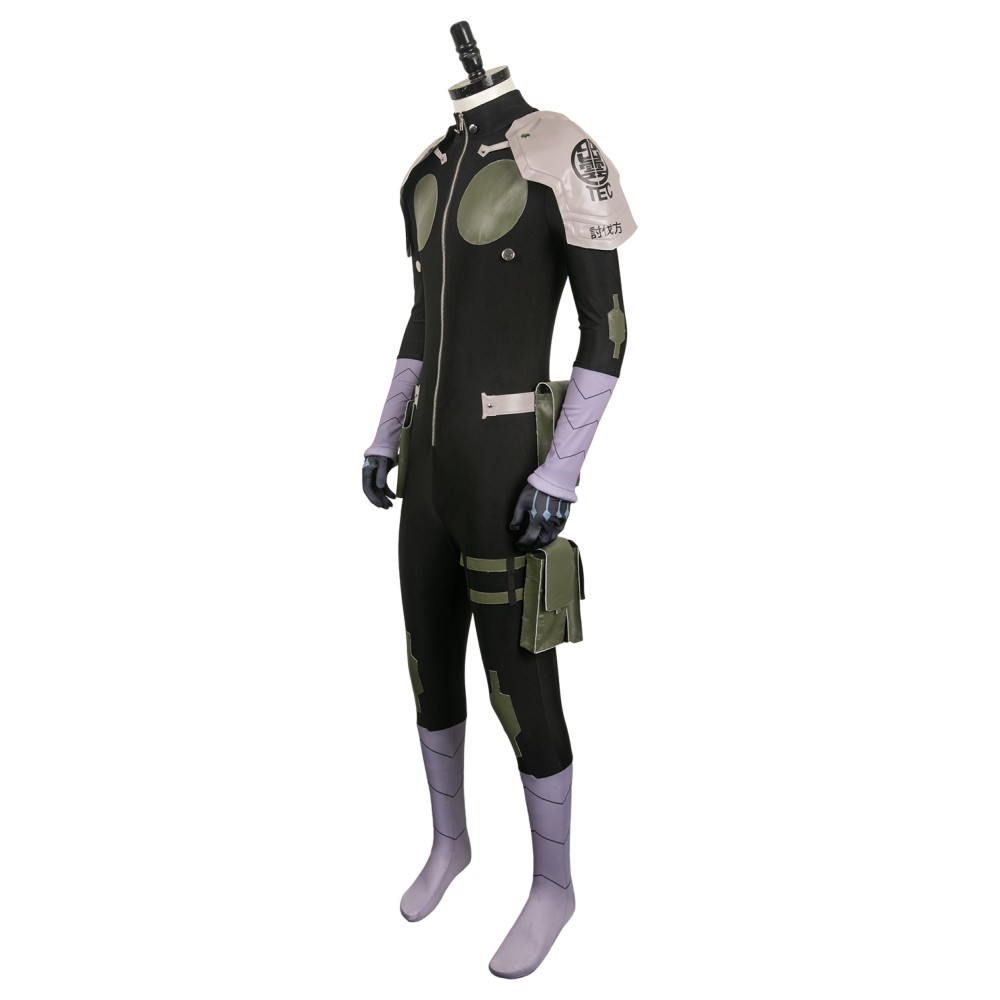 Kafka Hibino Black Uniform Jumpsuit Suit Cosplay Costume Halloween Carnival Outfit