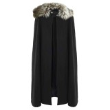 Jon Snow Night Watcher Black Winter Cloak Suit Cosplay Costume Halloween Carnival Outfit