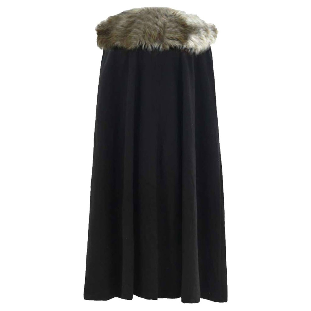 Jon Snow Night Watcher Black Winter Cloak Suit Cosplay Costume Halloween Carnival Outfit