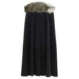 Jon Snow Night Watcher Black Winter Cloak Suit Cosplay Costume Halloween Carnival Outfit