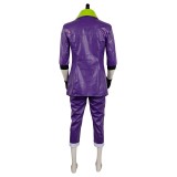 Joker Purple Leather Uniform Suit Cosplay Costume Halloween Carnival Outfit