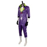 Joker Purple Leather Uniform Suit Cosplay Costume Halloween Carnival Outfit