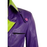 Joker Purple Leather Uniform Suit Cosplay Costume Halloween Carnival Outfit