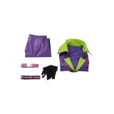 Joker Purple Leather Uniform Suit Cosplay Costume Halloween Carnival Outfit