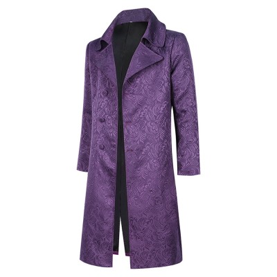 Joker Heath Ledger's Joker Purple Coat Cosplay Costume Halloween Carnival Outfit
