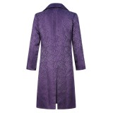 Joker Heath Ledger's Joker Purple Coat Cosplay Costume Halloween Carnival Outfit