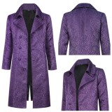 Joker Heath Ledger's Joker Purple Coat Cosplay Costume Halloween Carnival Outfit