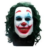 Joker Green Hair Mask Clown Full Face Props Cosplay Costume Halloween Carnival