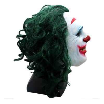 Joker Green Hair Mask Clown Full Face Props Cosplay Costume Halloween Carnival