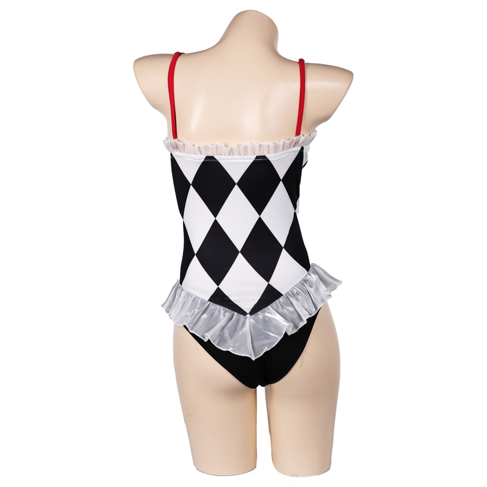 Joker: Folie à Deux Harley Quinn Plaid Swimsuit Suit Cosplay Costume Halloween Carnival Outfit