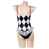Joker: Folie à Deux Harley Quinn Plaid Swimsuit Suit Cosplay Costume Halloween Carnival Outfit