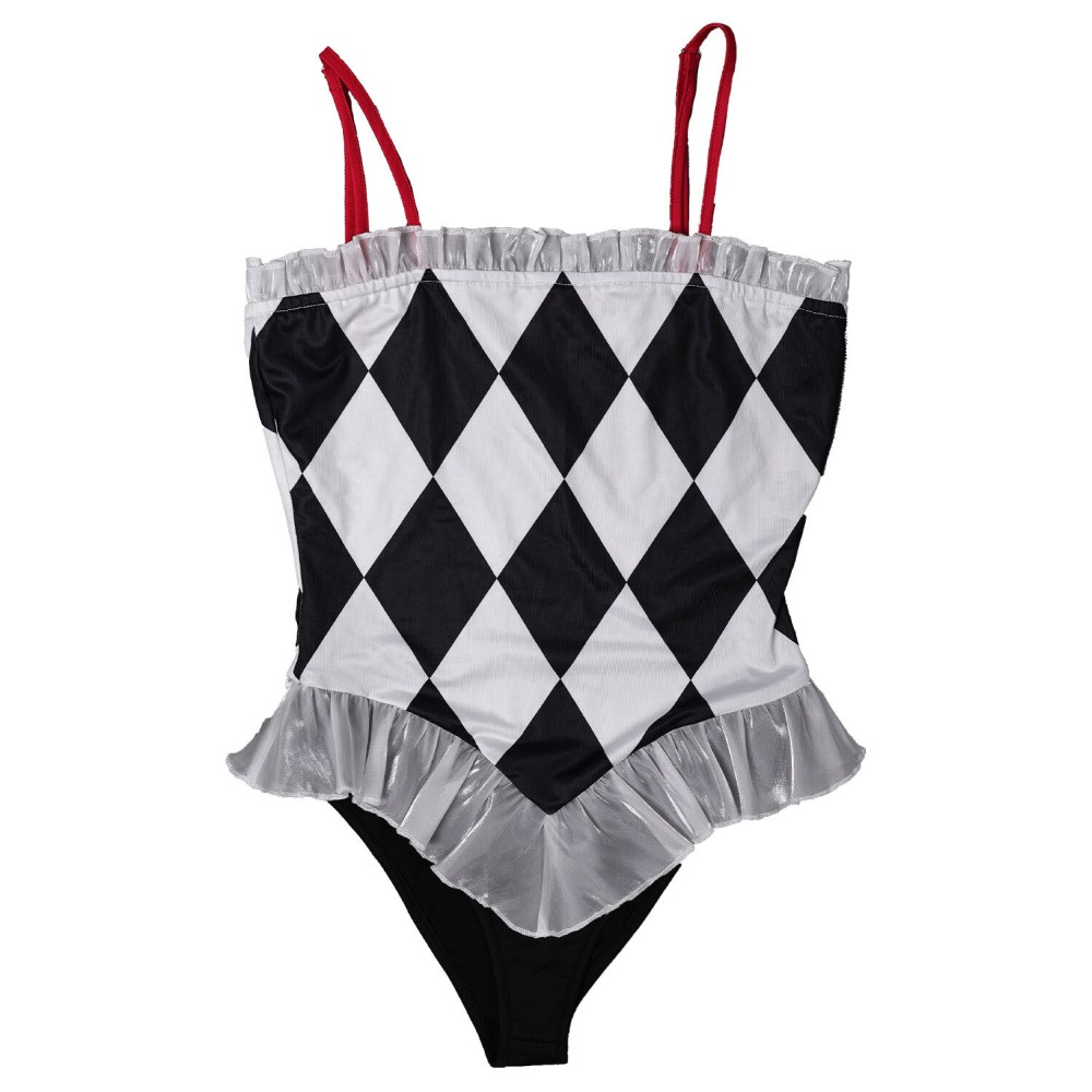 Joker: Folie à Deux Harley Quinn Plaid Swimsuit Suit Cosplay Costume Halloween Carnival Outfit