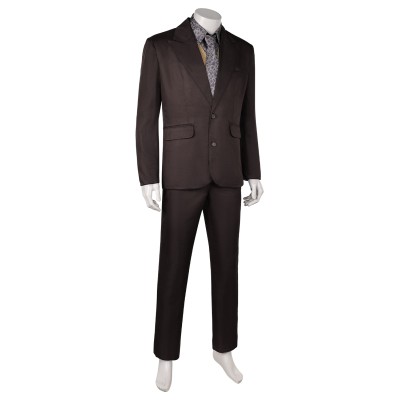 Joker: Folie à Deux(2024) Joker Arthur Fleck Brown Suit Set Uniform Cosplay Costume Halloween Carnival Outfit