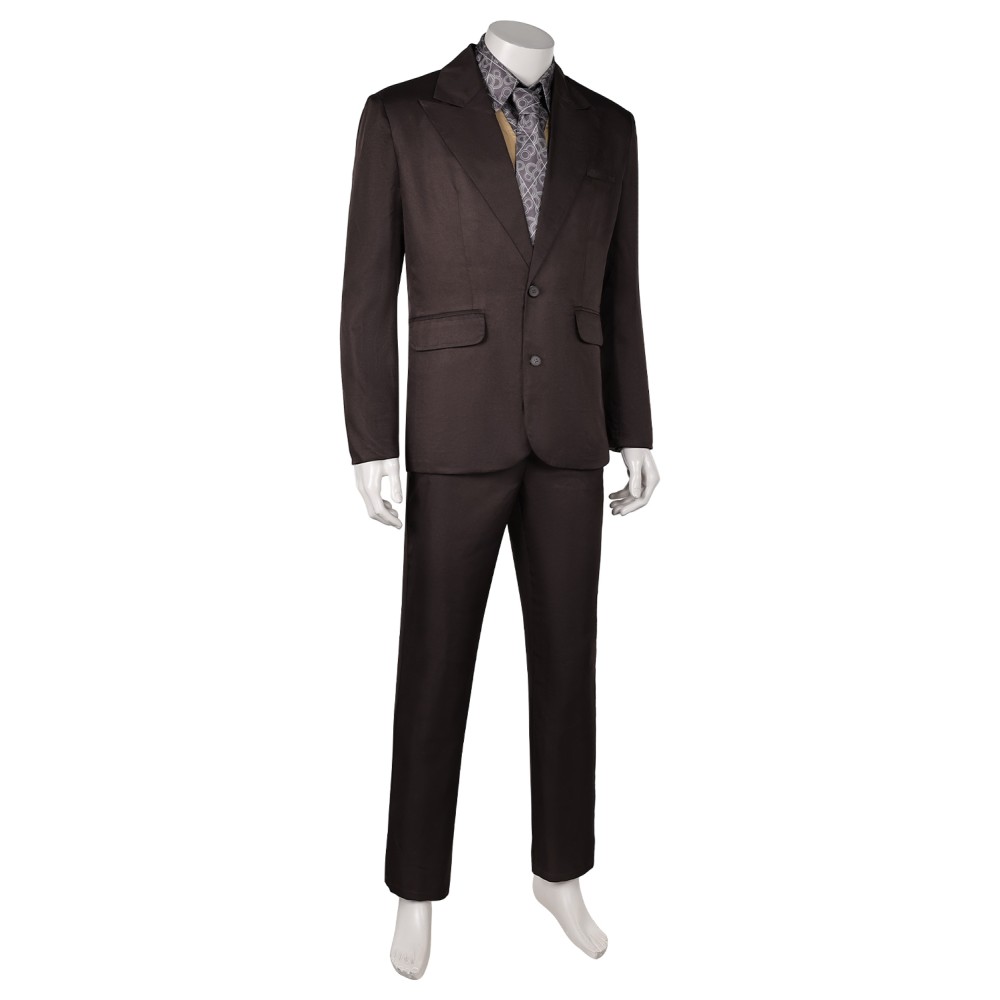 Joker: Folie à Deux(2024) Joker Arthur Fleck Brown Suit Set Uniform Cosplay Costume Halloween Carnival Outfit