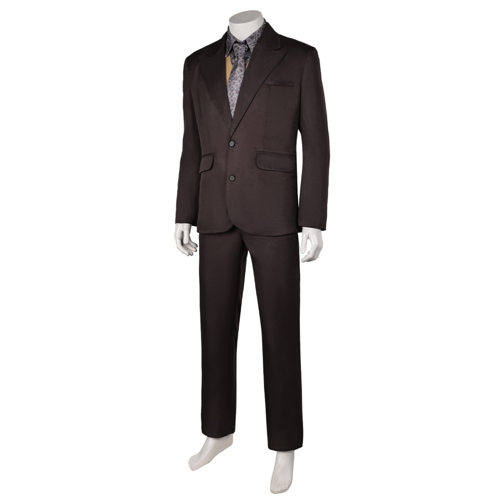 Joker: Folie à Deux(2024) Joker Arthur Fleck Brown Suit Set Uniform Cosplay Costume Halloween Carnival Outfit