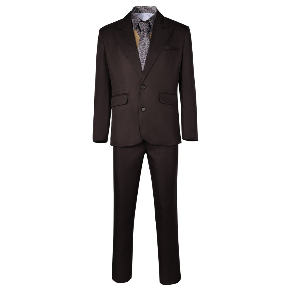 Joker: Folie à Deux(2024) Joker Arthur Fleck Brown Suit Set Uniform Cosplay Costume Halloween Carnival Outfit
