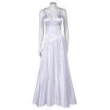 Joker: Folie à Deux(2024) Harley Quinn White Backless Dress Suit Cosplay Costume Halloween Carnival Outfit