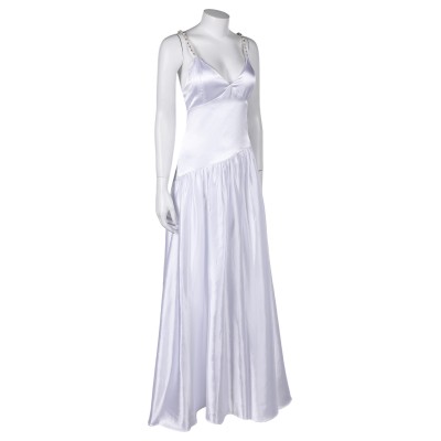 Joker: Folie à Deux(2024) Harley Quinn White Backless Dress Suit Cosplay Costume Halloween Carnival Outfit