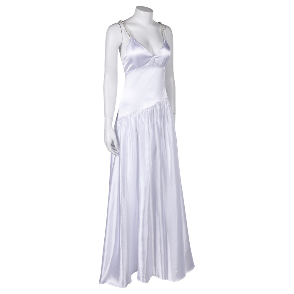 Joker: Folie à Deux(2024) Harley Quinn White Backless Dress Suit Cosplay Costume Halloween Carnival Outfit