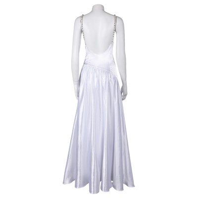 Joker: Folie à Deux(2024) Harley Quinn White Backless Dress Suit Cosplay Costume Halloween Carnival Outfit