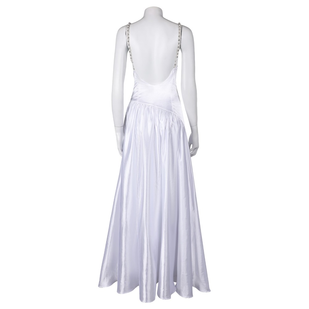 Joker: Folie à Deux(2024) Harley Quinn White Backless Dress Suit Cosplay Costume Halloween Carnival Outfit