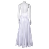 Joker: Folie à Deux(2024) Harley Quinn White Backless Dress Suit Cosplay Costume Halloween Carnival Outfit