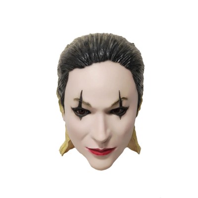 Joker: Folie à Deux(2024) Harley Quinn Back Wig Latex Masks Helmet Masquerade Props Cosplay Costume Halloween Carnival