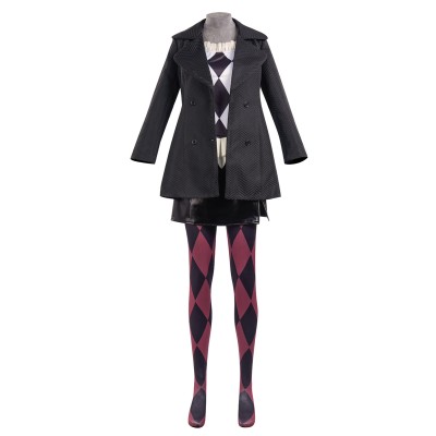 Joker: Folie à Deux(2024) Harley Quinn Black Suit Cosplay Costume Halloween Carnival Outfit