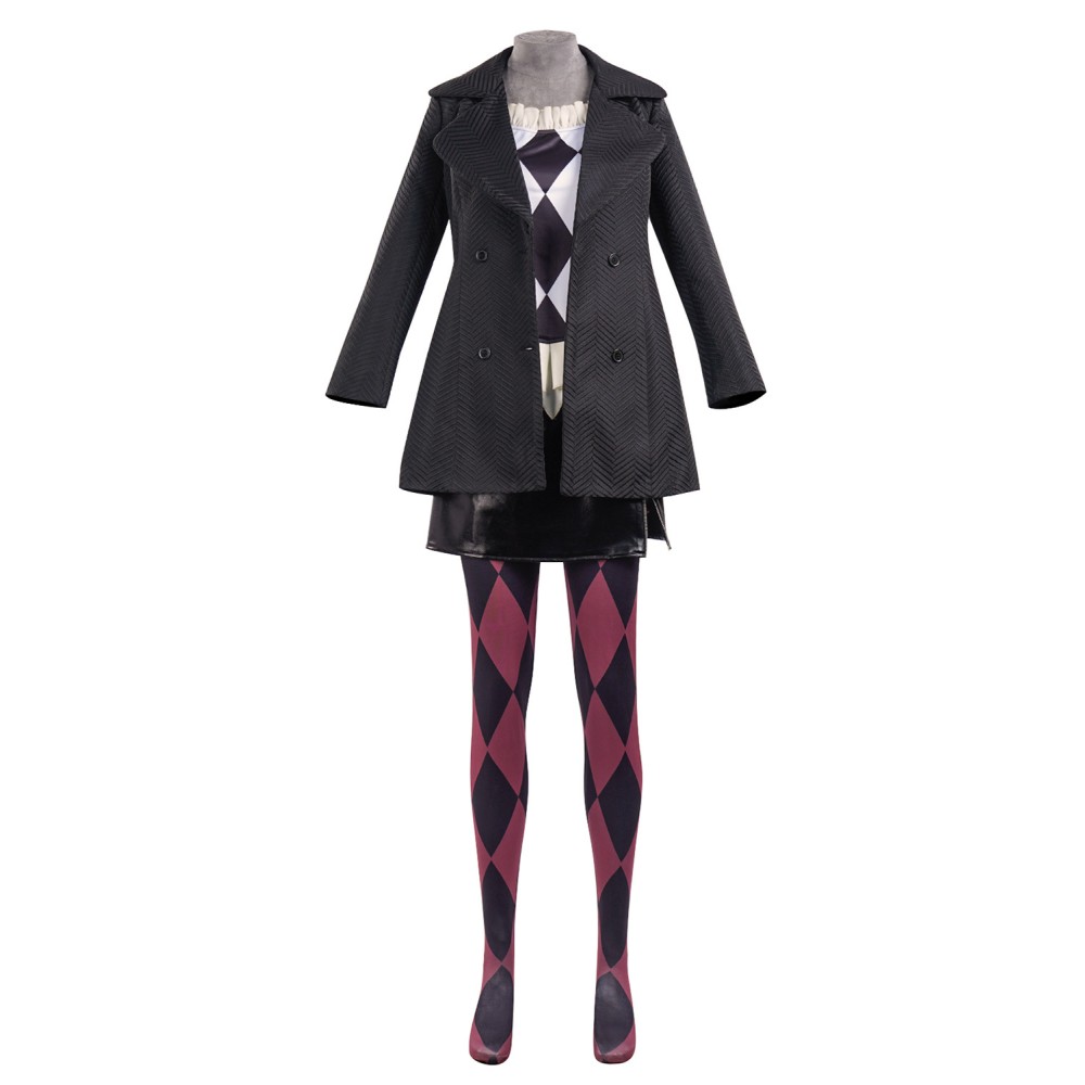 Joker: Folie à Deux(2024) Harley Quinn Black Suit Cosplay Costume Halloween Carnival Outfit
