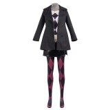 Joker: Folie à Deux(2024) Harley Quinn Black Suit Cosplay Costume Halloween Carnival Outfit