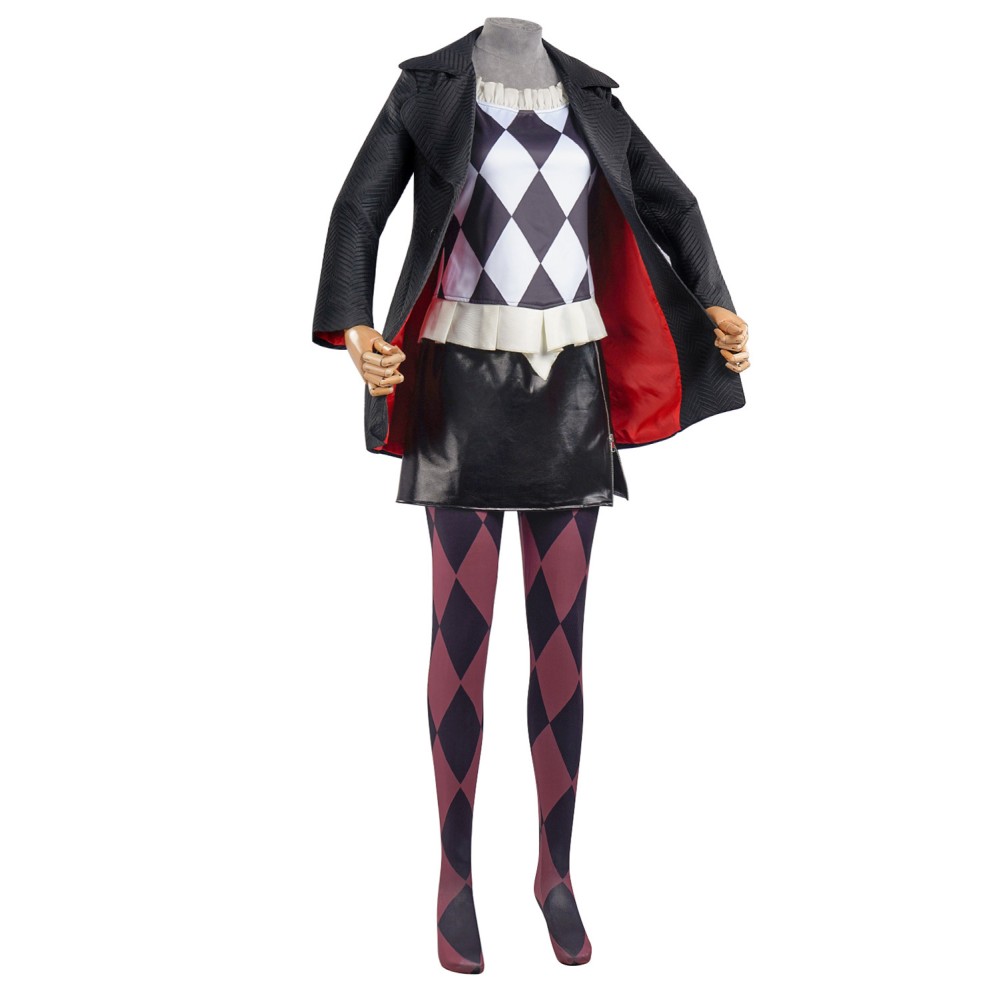 Joker: Folie à Deux(2024) Harley Quinn Black Suit Cosplay Costume Halloween Carnival Outfit