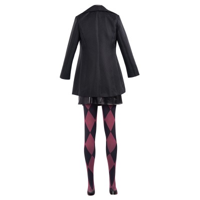 Joker: Folie à Deux(2024) Harley Quinn Black Suit Cosplay Costume Halloween Carnival Outfit