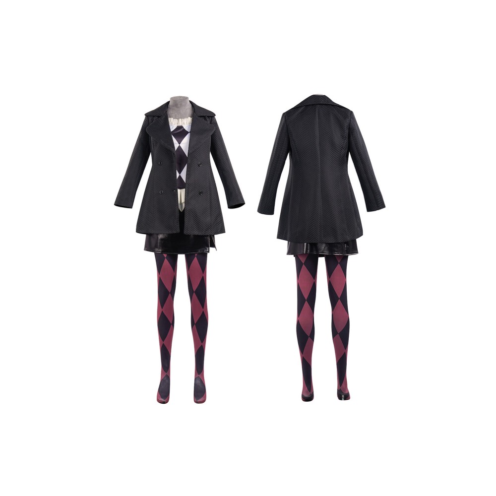 Joker: Folie à Deux(2024) Harley Quinn Black Suit Cosplay Costume Halloween Carnival Outfit