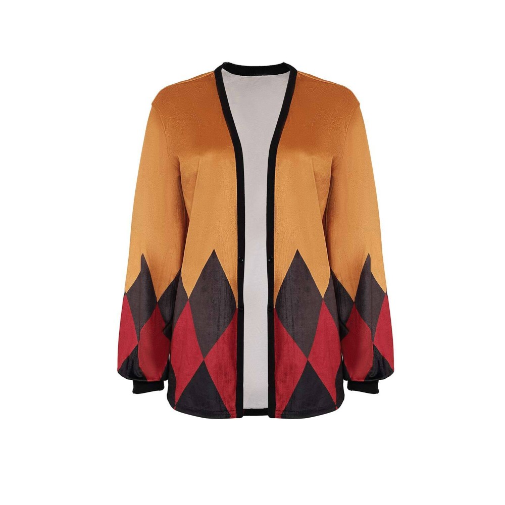 Joker: Folie à Deux (2024) Harley Quinn Women Yellow Cardigan Suit Cosplay Costume Halloween Carnival Outfit
