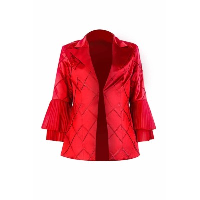 Joker: Folie à Deux (2024) Harley Quinn Women Red Coat Suit Cosplay Costume Halloween Carnival Outfit