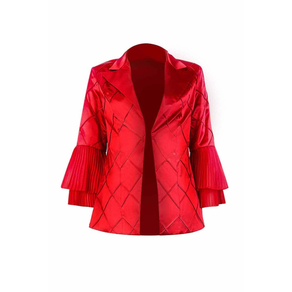 Joker: Folie à Deux (2024) Harley Quinn Women Red Coat Suit Cosplay Costume Halloween Carnival Outfit