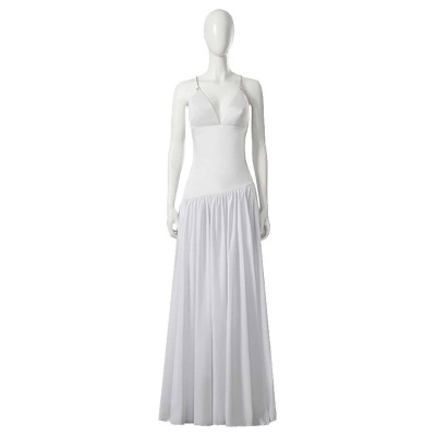 Joker: Folie à Deux (2024) Harley Quinn White Wedding Gown Long Dress Suit Cosplay Costume Halloween Carnival Outfit