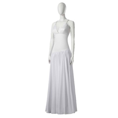Joker: Folie à Deux (2024) Harley Quinn White Wedding Gown Long Dress Suit Cosplay Costume Halloween Carnival Outfit