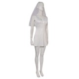 Joker: Folie à Deux (2024) Harley Quinn Wedding Dress With Veil Suit Cosplay Costume Halloween Carnival Outfit