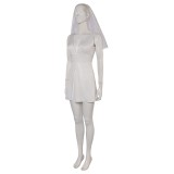 Joker: Folie à Deux (2024) Harley Quinn Wedding Dress With Veil Suit Cosplay Costume Halloween Carnival Outfit