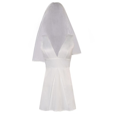 Joker: Folie à Deux (2024) Harley Quinn Wedding Dress With Veil Suit Cosplay Costume Halloween Carnival Outfit