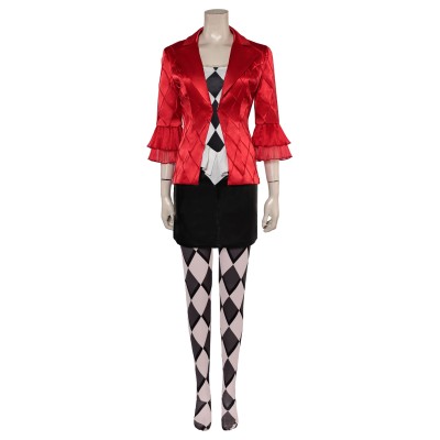 Joker: Folie à Deux (2024) Harley Quinn Red Suit Cosplay Costume Halloween Carnival Outfit