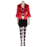 Joker: Folie à Deux (2024) Harley Quinn Red Suit Cosplay Costume Halloween Carnival Outfit