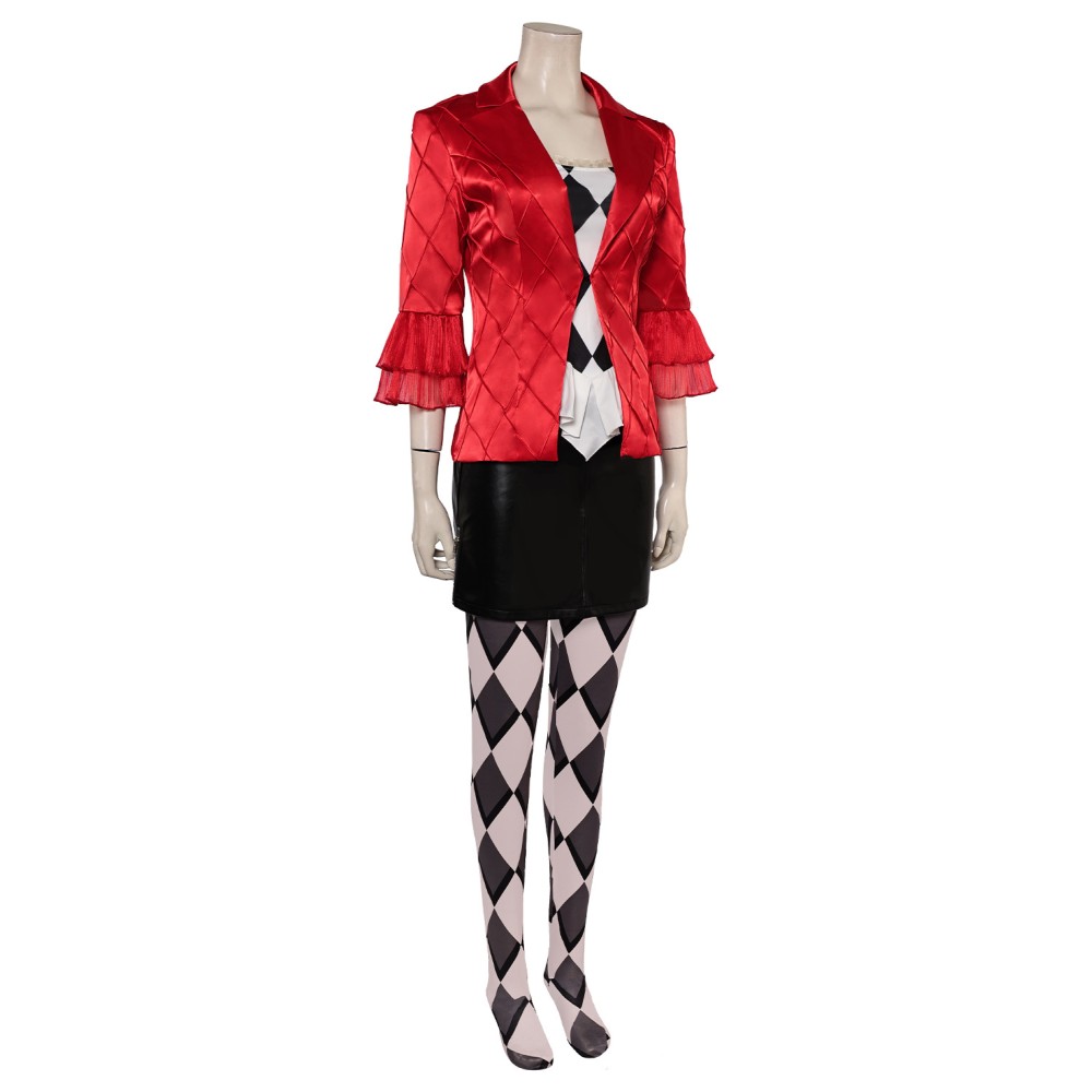 Joker: Folie à Deux (2024) Harley Quinn Red Suit Cosplay Costume Halloween Carnival Outfit