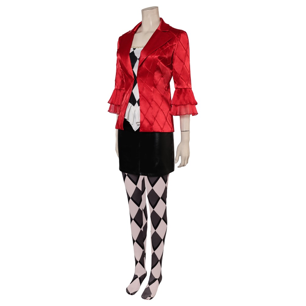 Joker: Folie à Deux (2024) Harley Quinn Red Suit Cosplay Costume Halloween Carnival Outfit