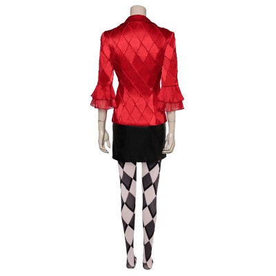 Joker: Folie à Deux (2024) Harley Quinn Red Suit Cosplay Costume Halloween Carnival Outfit