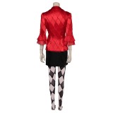 Joker: Folie à Deux (2024) Harley Quinn Red Suit Cosplay Costume Halloween Carnival Outfit