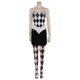 Joker: Folie à Deux (2024) Harley Quinn Red Suit Cosplay Costume Halloween Carnival Outfit