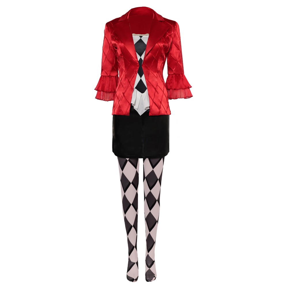 Joker: Folie à Deux (2024) Harley Quinn Red Suit Cosplay Costume Halloween Carnival Outfit
